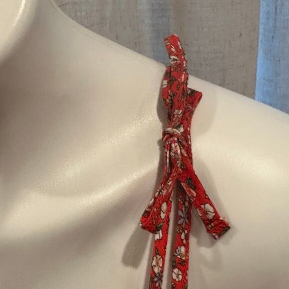 Forever 21 Red Floral Mini Dress - Size Medium - Cute! - Picture 4 of 11